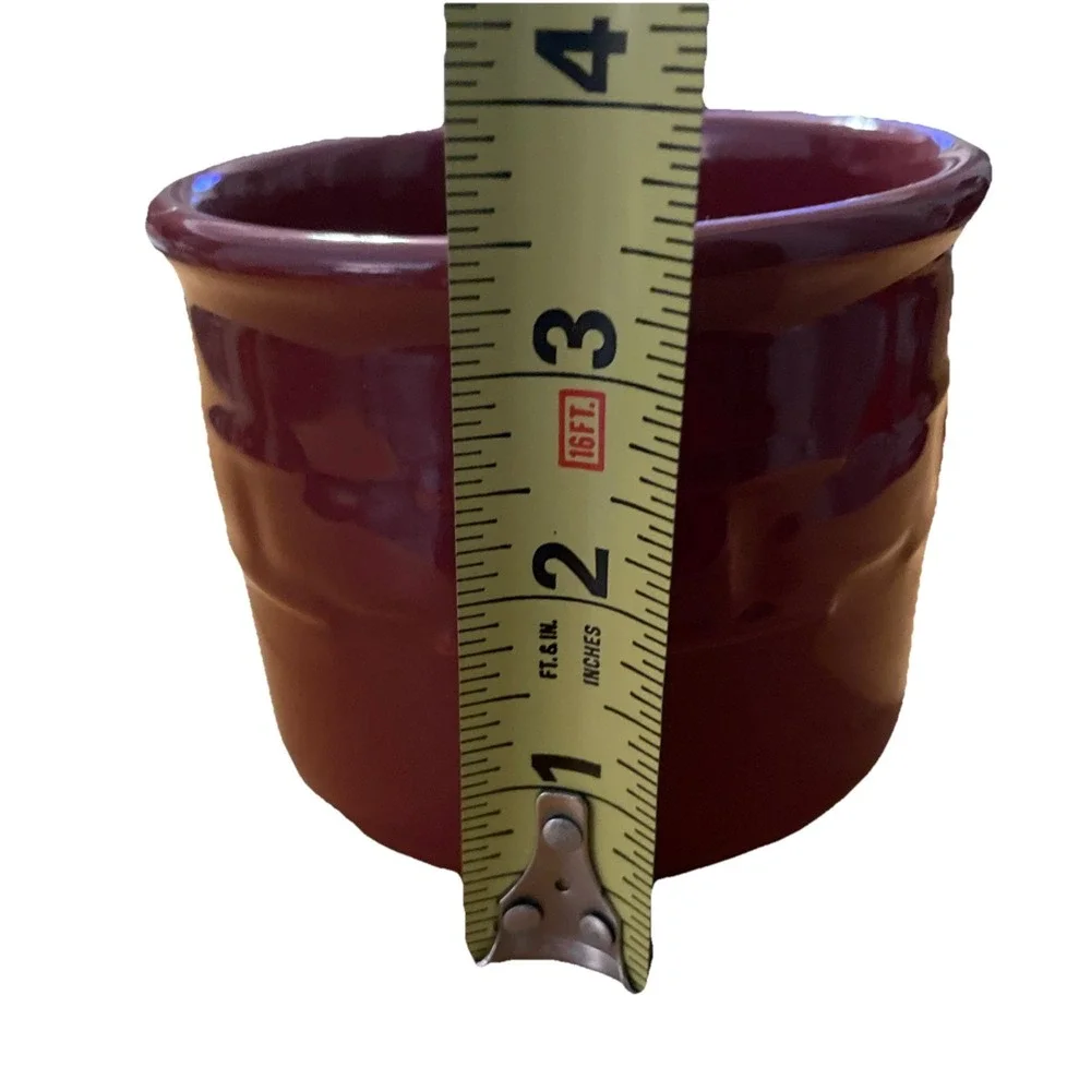 Longaberger Woven‎ Traditions Red Paprika One Pint Salt Crock